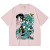 230 g/m² 100% Baumwolle Saint Seiya V8 Shiryu Druck Unisex Schweres Baumwoll-T-Shirt