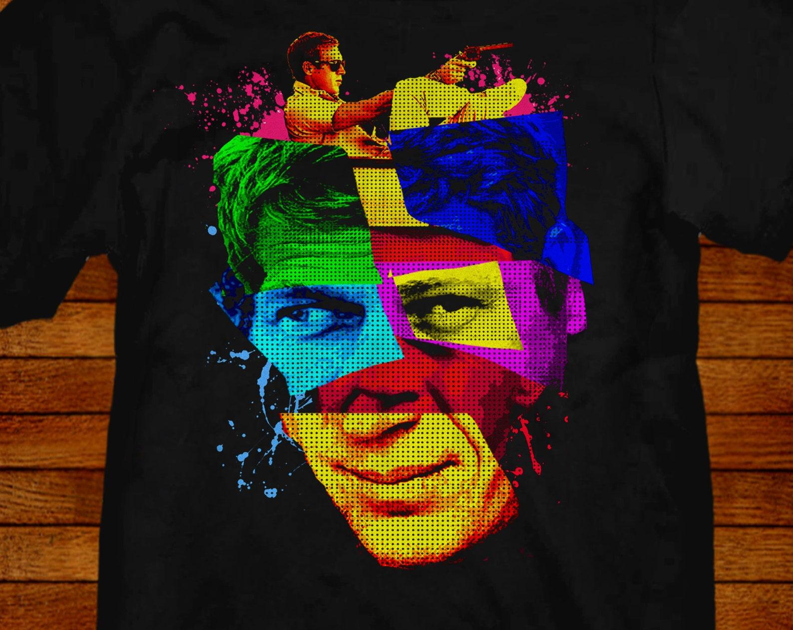 Steve McQueen Pop Art Portrait T shirt 4XL