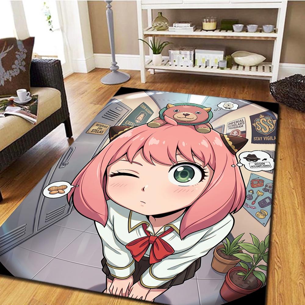 SPY×FAMILY Carpet Floor Mat Gamer Bedroom Home Room Decor Washable Non Slip Large Area YUN6512