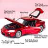 1:32 GR Supra Alphard Miniatur-Supercar-Spielzeugmodelle aus Metallguss, Sportwagen mit Rückziehmechanismus, Türen zum Öffnen, Sound und Licht, Sammlerspielzeug