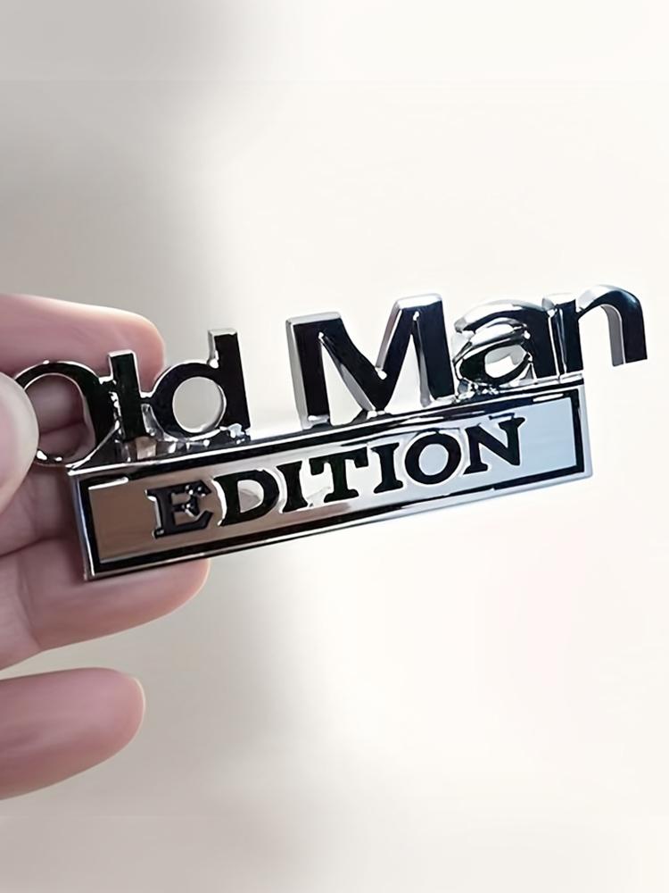 

Old Man Edition 3D Emblem Sticker Badge Fender Funny Decals Car Truck Replacement Door Decoration for Universal Car SUV