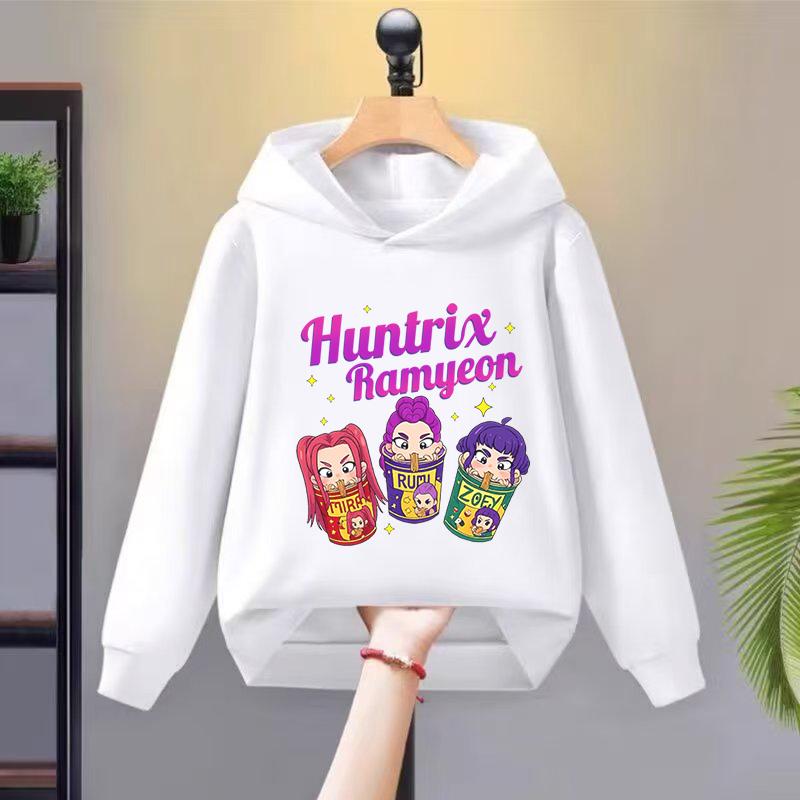 2025 New K-kpop Devil Hunter Children's Autumn Hoodie Fashion Versatile Girls' Long Sleeve Sweatshirt Comfortable Soft Top