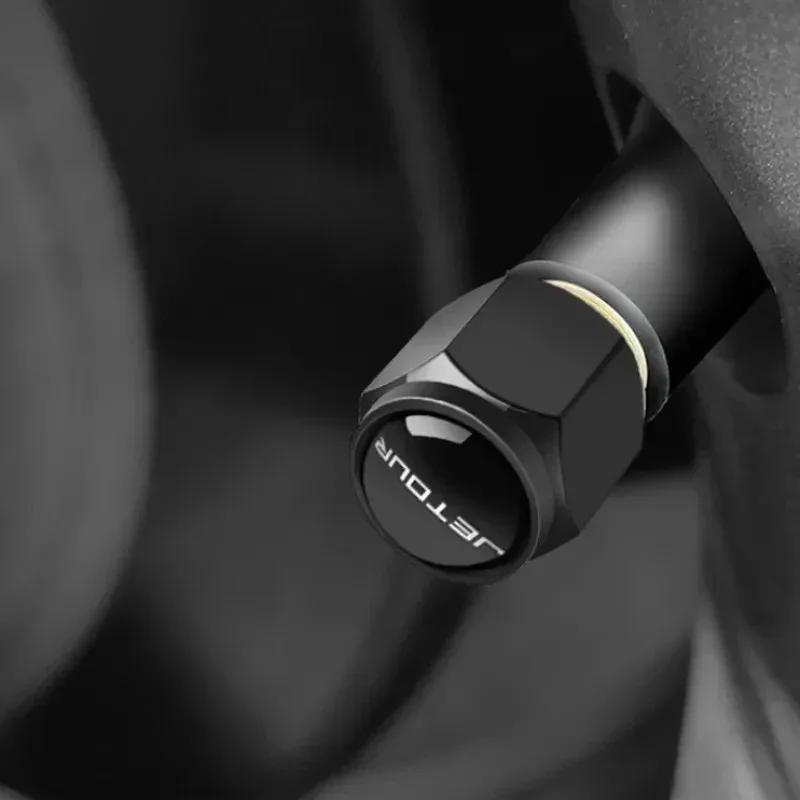 For Jetour X70 X90 Plus Coupe X95 X70S EV Copper Core Car Wheel Tire Air Valve Caps Stem Cover with Brand Logo Auto Accessorier