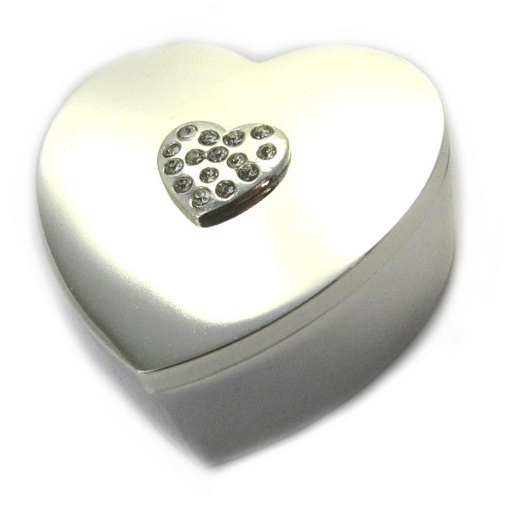 Les Trésors De Lily [M3175] - Silver 'Sissi' Jewelry Box (love)