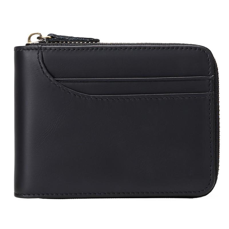 

Genuine Leather Wallet Short Top-layer Cowhide Casual Change Driving ID Multifunctional Card Slot Men 12x9x2.5cm