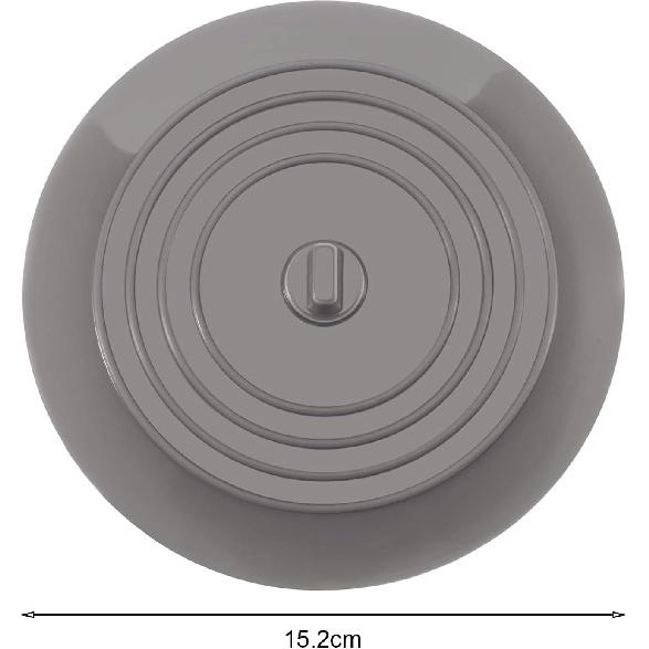 Large Silicone Tub Stopper,6 inches Drain Plug Stopper Flat Suction Cover for Bathtub Kitchen Bathroom Accessories (White)