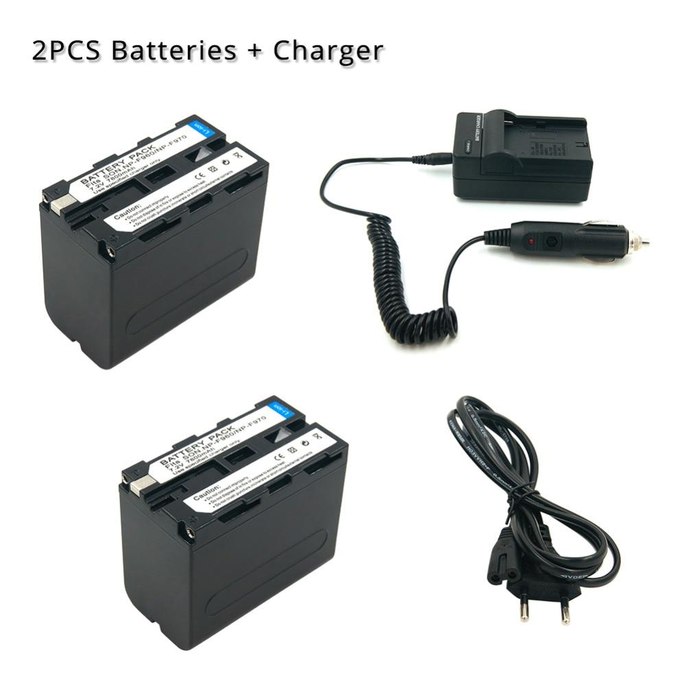 Buy (Battery +Charger Set) 2X 7800mAh Camera Battery For Sony NPF960