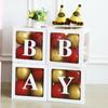 Ballonbox Exquisite Partydeko Babyparty-Zubehör A-Z Buchstaben Kartonwürfel Klare Box für Heiratsantrag