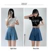 Women's Washed Denim Shorts, 2025 Summer Collection: Loose Wide-Leg Design, Elastic High Waist, Casual Fit.