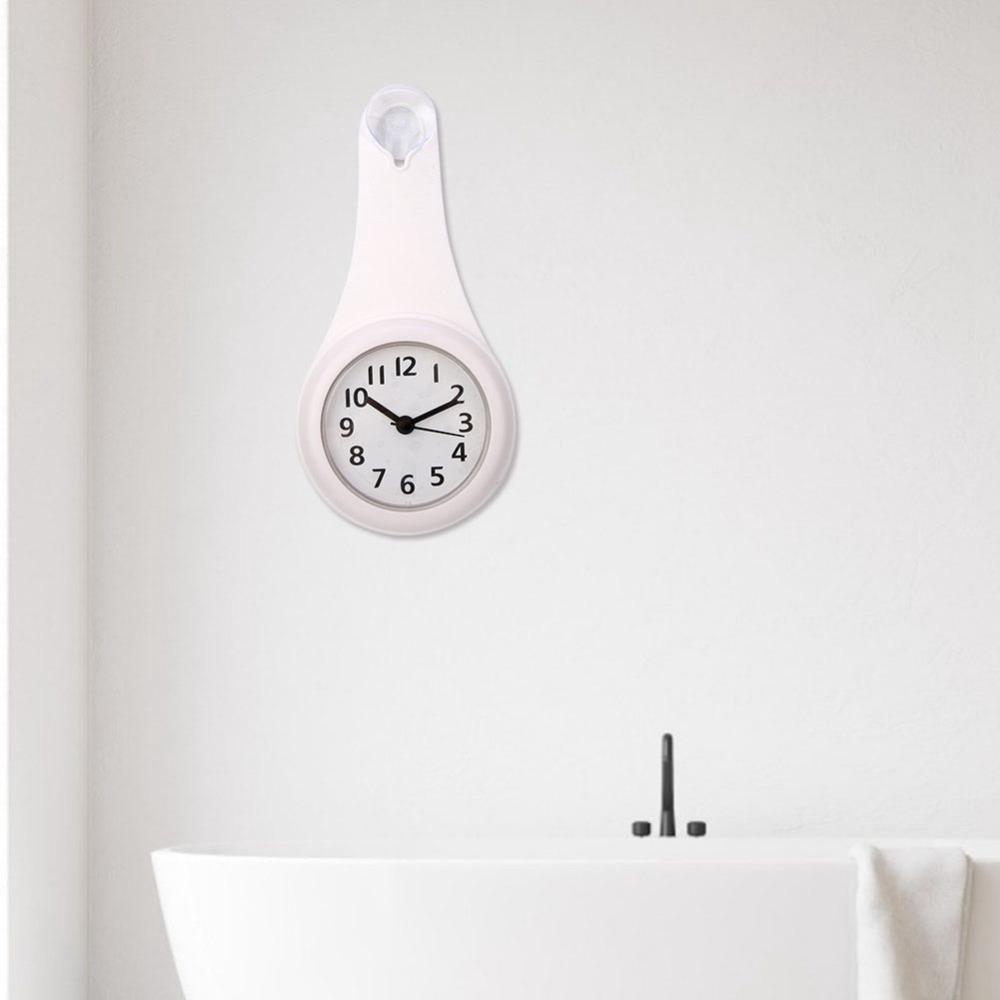 Waterproof Hanging Bathroom Clock Plastic Anti-Fog Clock Shower Clock Bathroom Kitchen Shower