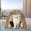Přenosný kočičí stan Pop-up stan pro domácí mazlíčky Omyvatelný Vodotěsný Úkryt s podložkou Prodyšná síťovina pro kočky a malé psy do interiéru i exteriéru