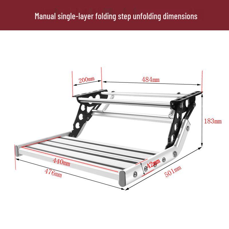 Aluminum Alloy Manual Retractable RV Entry Step