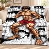 Baki Hanma blanket Flannel Blanket Soft Cozy Plush Throw for Sofa Bed Lightweight Home Decoration Outdoor camping