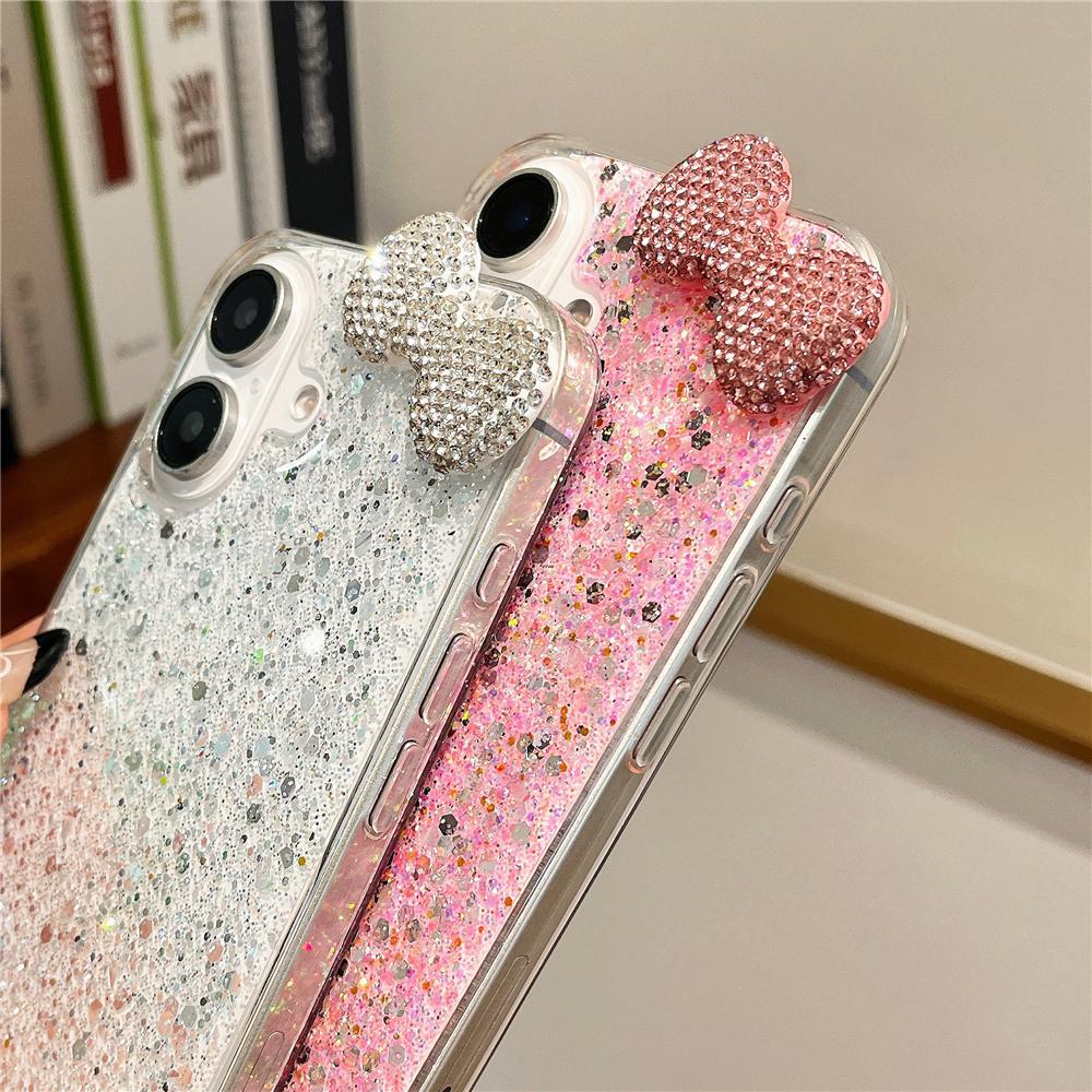 Luxusní 3D flash diamantový třpytivý kryt na telefon pro iPhone 16 15 14 13 12 11 Pro Max X XS Max XR 7 8 Plus Blingbling zadní kryt