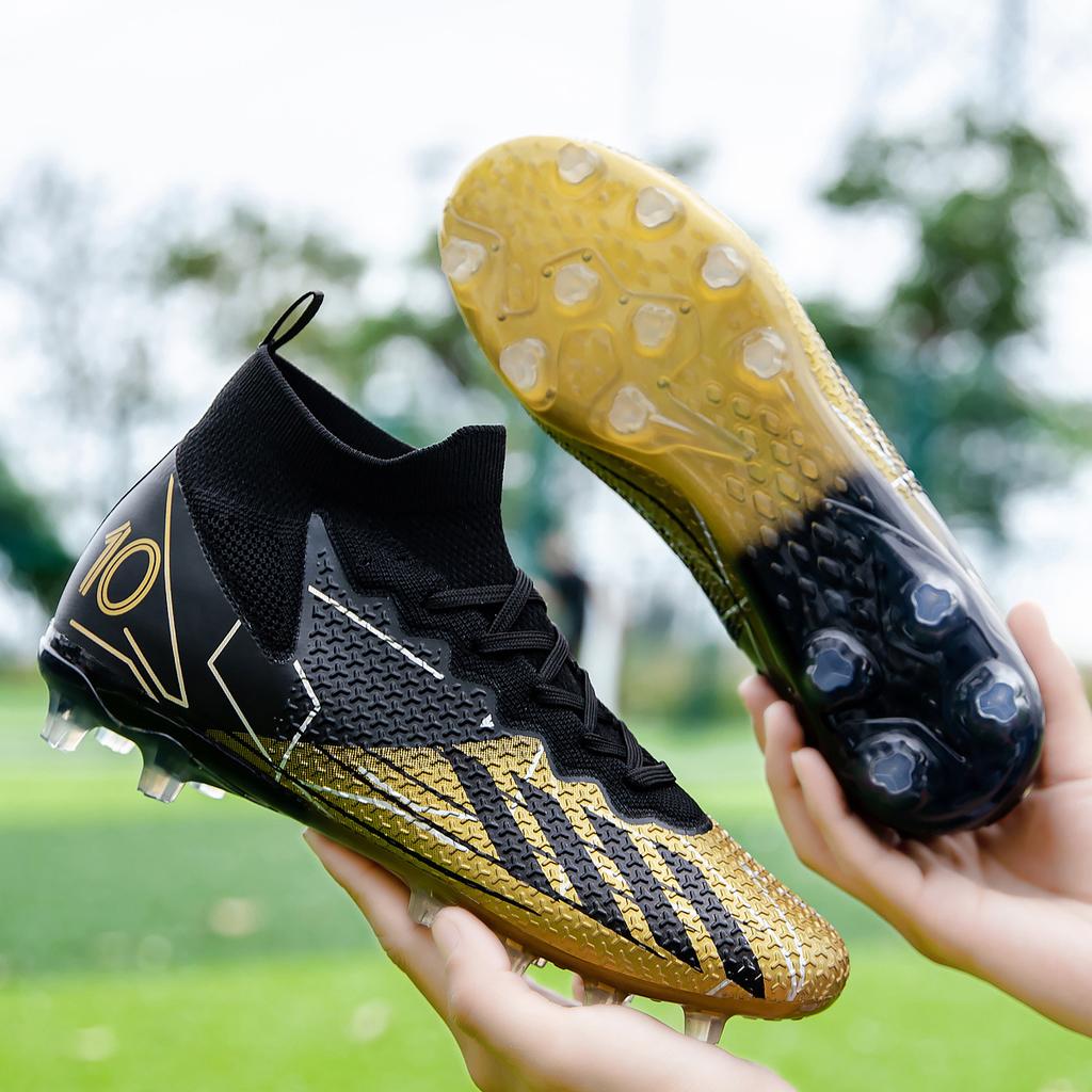 New High-top Football Shoes, Men's and Women's Broken Nails and Long Nails, Students' Artificial Grass, Low Sports, Practical Training Shoes, Non-slip