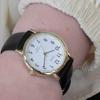 Pink Gold Brown 10 ATM Water Round Case with Arabic Suitable for Job and Students J-AXIS Women's Watch, Resistant, Simple, Easy-to-Read Numerals,