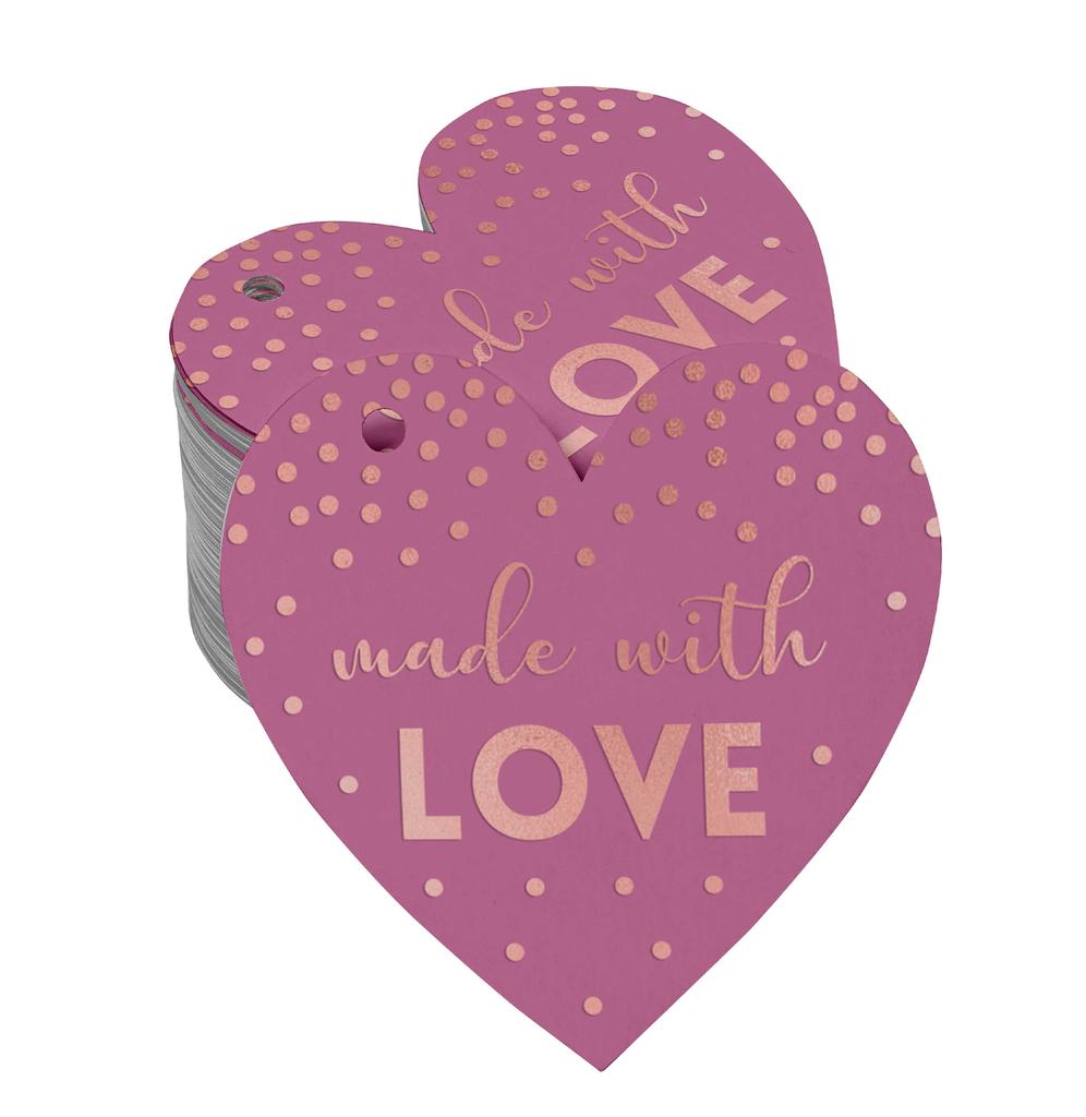 Inkdotpot Gold Foil Paper Hang Tags Made With Love Wedding Favor Tags 100