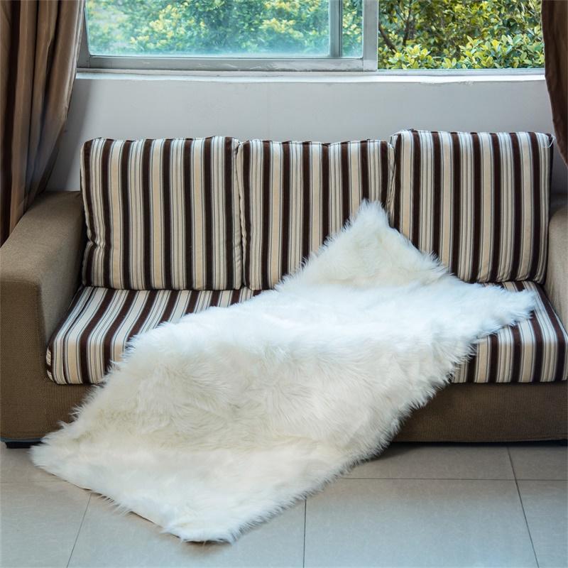 Plüsch Weiche Lammfell Schlafzimmerteppich Imitation Wolle Teppich Langes Haar Nachttisch Sofa Erkerfenster Matte Teppich Wohnzimmer Pelz Teppich
