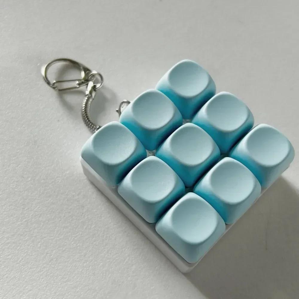 Keyboard Key Fidget Reliver Stress Toys Colorful Keychain Keycap Antistress Toys Adult Children Finger Button Toy Kids Game Gift