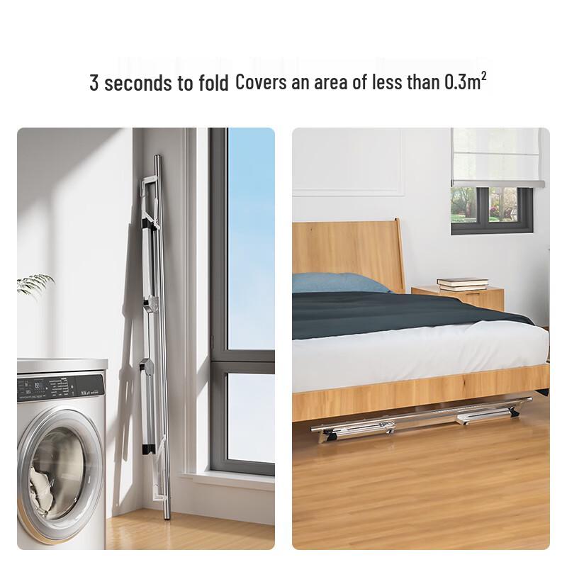 Stainless Steel Single Pole Folding Drying Rack
