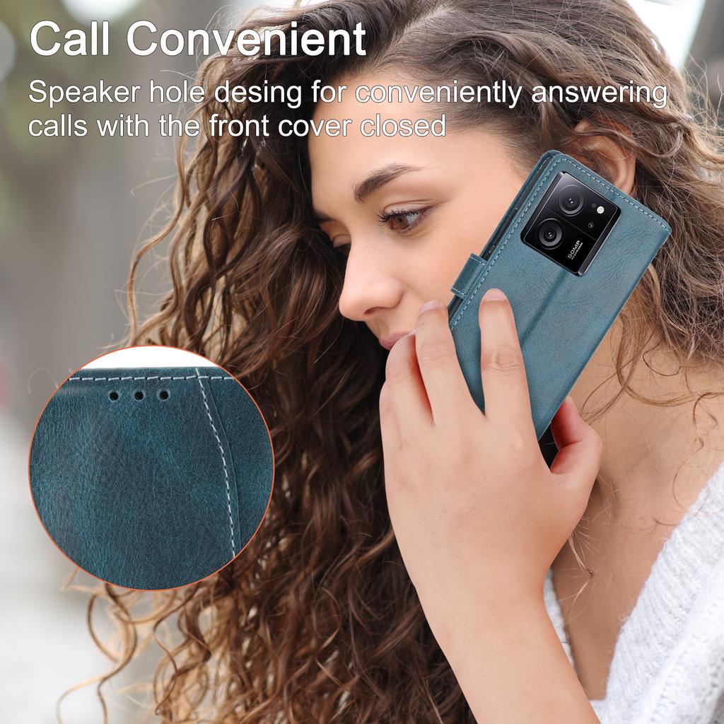 For Xiaomi Redmi K60 Ultra/13T/13T Pro Case Shockproof Leather Wallet Phone Cover with Long and Short Straps