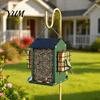 Wild Birds Food Holder Metal Bird Suet Feeder, Hanging Feeder with Cage, Outdoor Backyard Station House Shaped for Outdoors Garden Yard Decor Creative