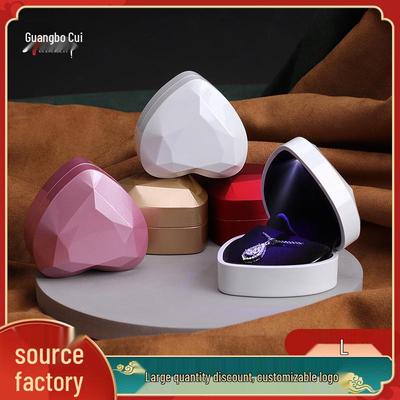 Heart-Shaped LED Jewelry Box for Necklaces and Rings