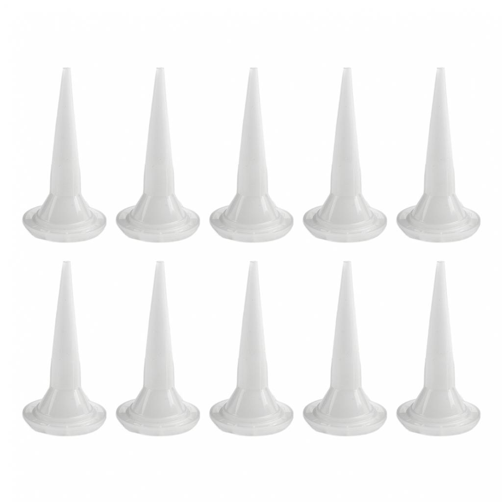 Pack of 10 Plastic Caulk Nozzles with Glue Mouth for Construction Tools