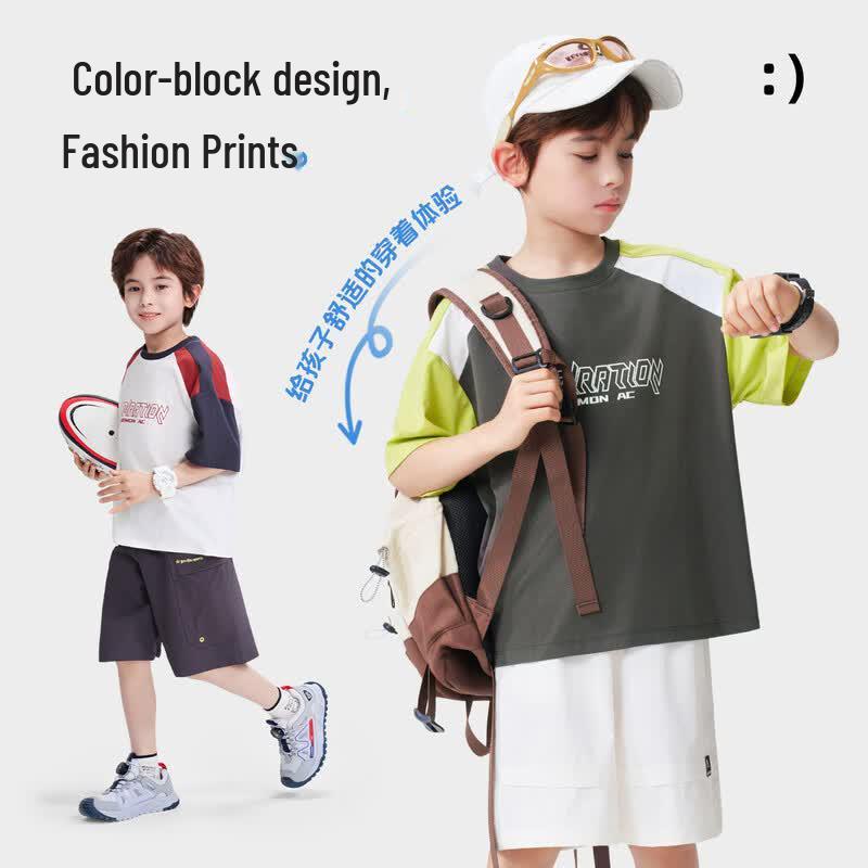 ROMON Boys' Summer Short-Sleeved T-Shirt