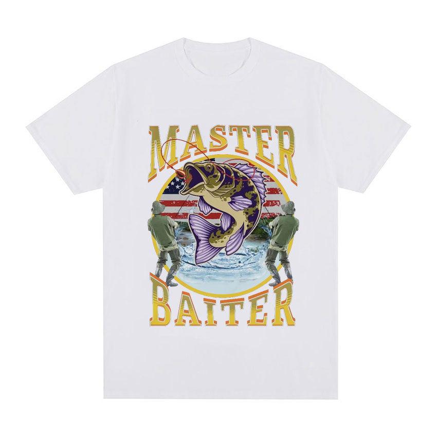 Funny Master Baiter Fishing Parody TShirt Summer Unisex Women Clothing Fashion Harajuku Kawaii Tshirt Womens Y2K Clothing Tops
