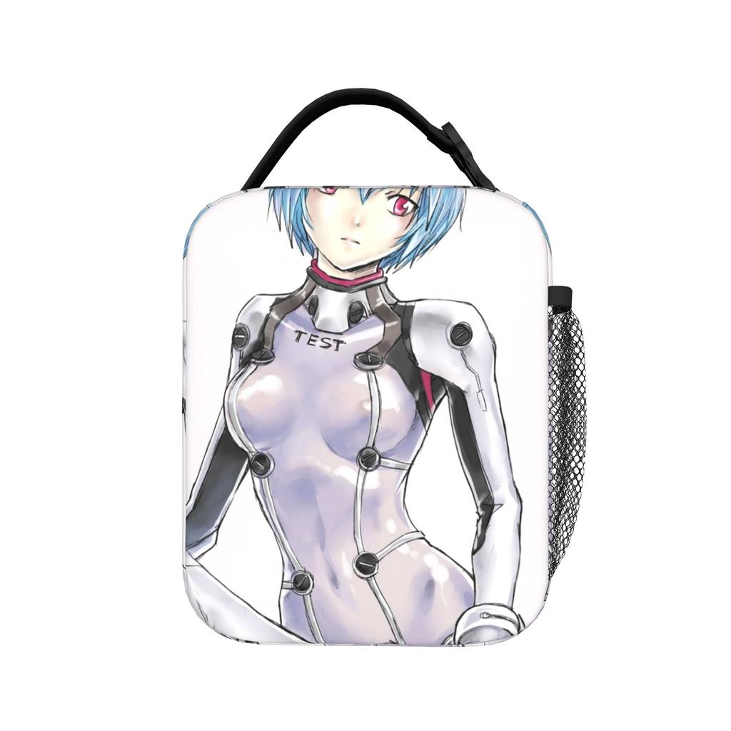 Ayanami Rei Eva Insulated Lunch Bags Portable Lunch Container Thermal Bag Tote Lunch Box College Picnic Bento Pouch