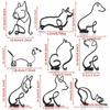 Metal Home Office Dogs Statue Modern Abstract Art Sculpture Ornaments Decoration