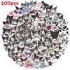 100pcs Kuromi My Melody Stickers Diy Bike Laptop Luggage Phone Cup Decals Kawaii