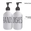 500ml Dish Soap Dispenser Set for Kitchen Sink Hands Soap Dishes Detergent Storage Bottle Refillable Bottles Black/white
