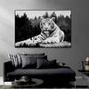 Wall Art Office Motivational Poster Tiger Canvas Painting Mentality Is Everything Printed Poster Artwork Home Decoration Living Room