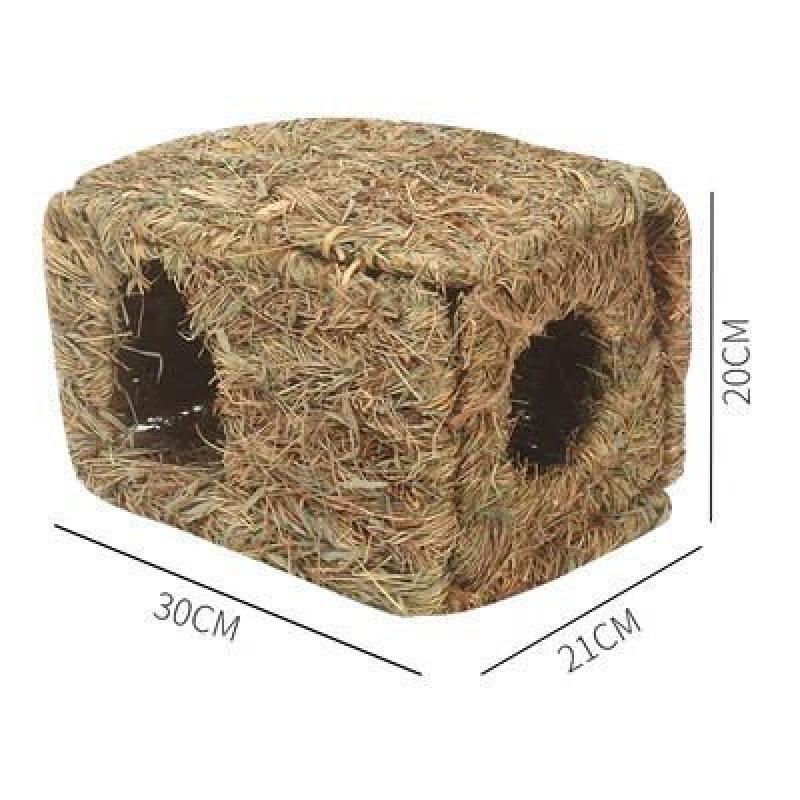 Handgeflochtenes Versteck für Chinchillas & Hamster: Warmes Holznest für Kaninchen & Meerschweinchen