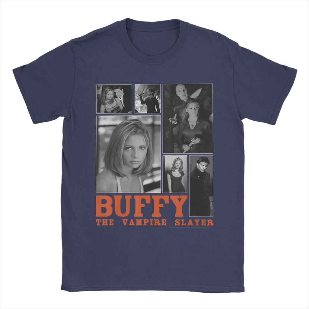 Buffy the Vampires Slayer T Shirt for Men Cotton Fun T-Shirt Round Collar Tees Short Sleeve Tops Birthday Present