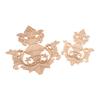 1PC Wood Appliques Onlays Center Wooden Carved Decal Unpainted Decorative Carving for Door Wall Cabinet Bed Sofa DIY Furniture
