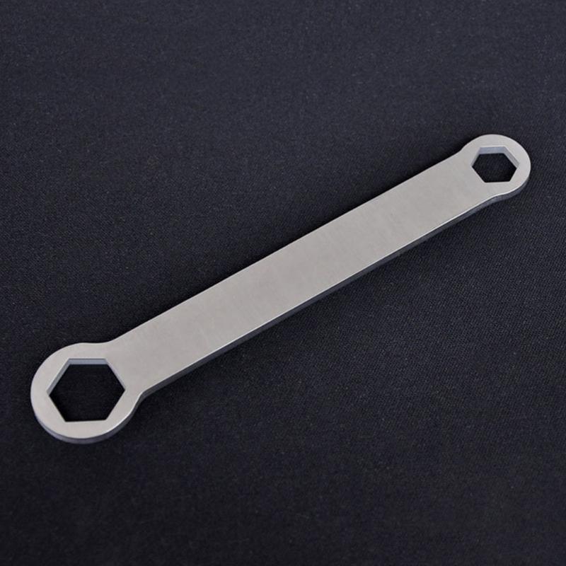 10mm 15mm Caliber Hex Wrench Bike Repair Wrenches Titanium Alloy Hand Tool Length 5.08in Straight / Curved