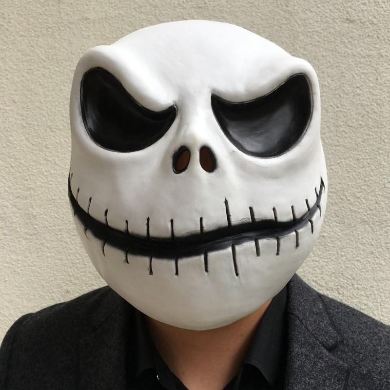 Nightmare Before Christmas Jack Skellington Mask Latex Cosplay Prop Halloween Party Roleplay