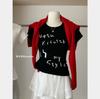Popular Letter Short-sleeved T-shirt for Women, Summer New Slim-fitting and Thin Printed Top