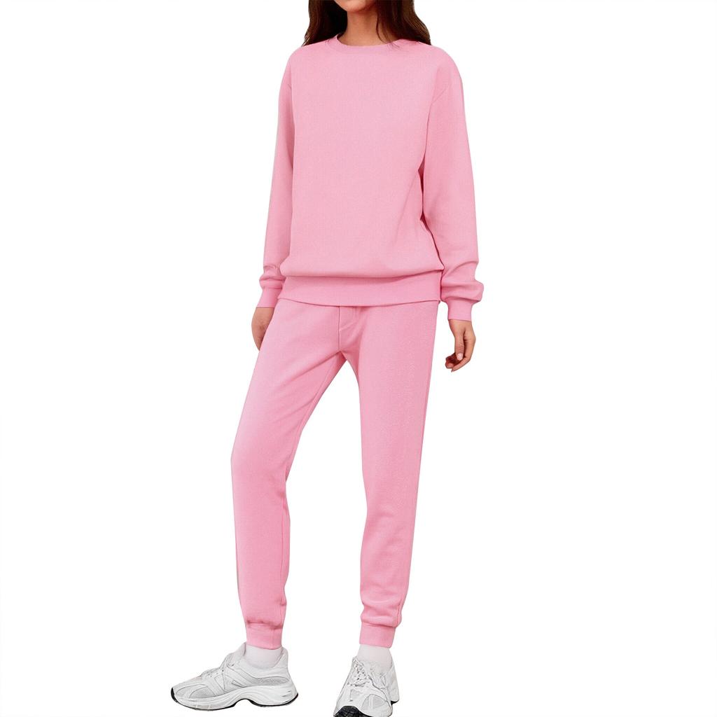 Women's Two-piece Casual Suit, Color -lined Suit, Sweatpants With Pockets