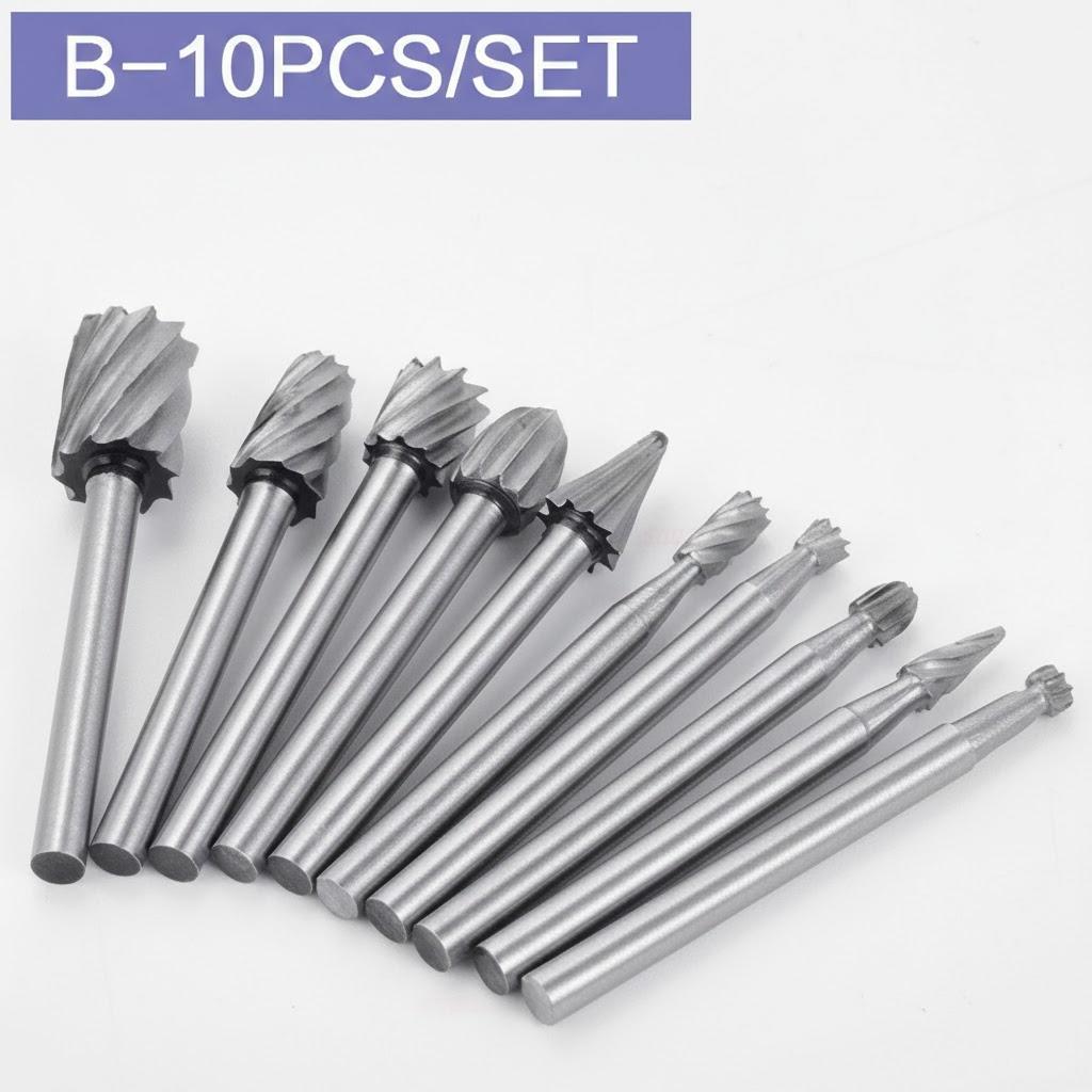 High Speed Steel Woodworking Rotary File Engraving Milling Cutter Electric Grinder Tool Accessories Grinding