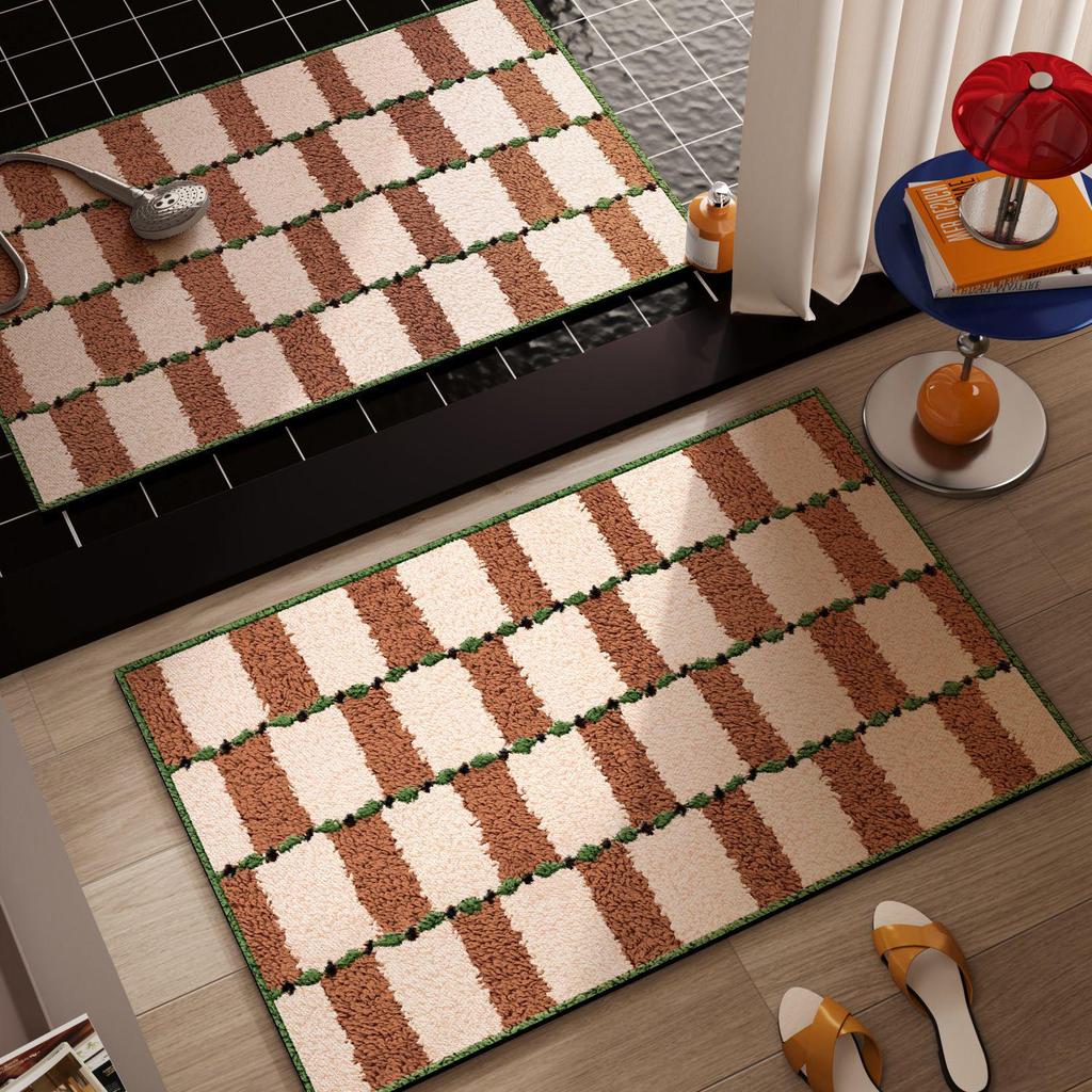 Retro Quick-Dry Non-Slip Diatomaceous Earth Bathroom Floor Mat