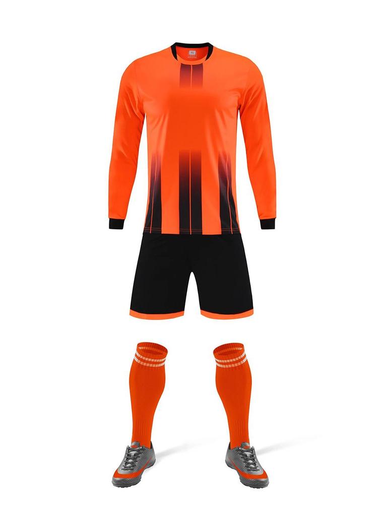 Speed Long Sleeve Football Uniform Set for Men, Women, and Children with Printed Numbers - Ideal for Training Camps and Team Matches.