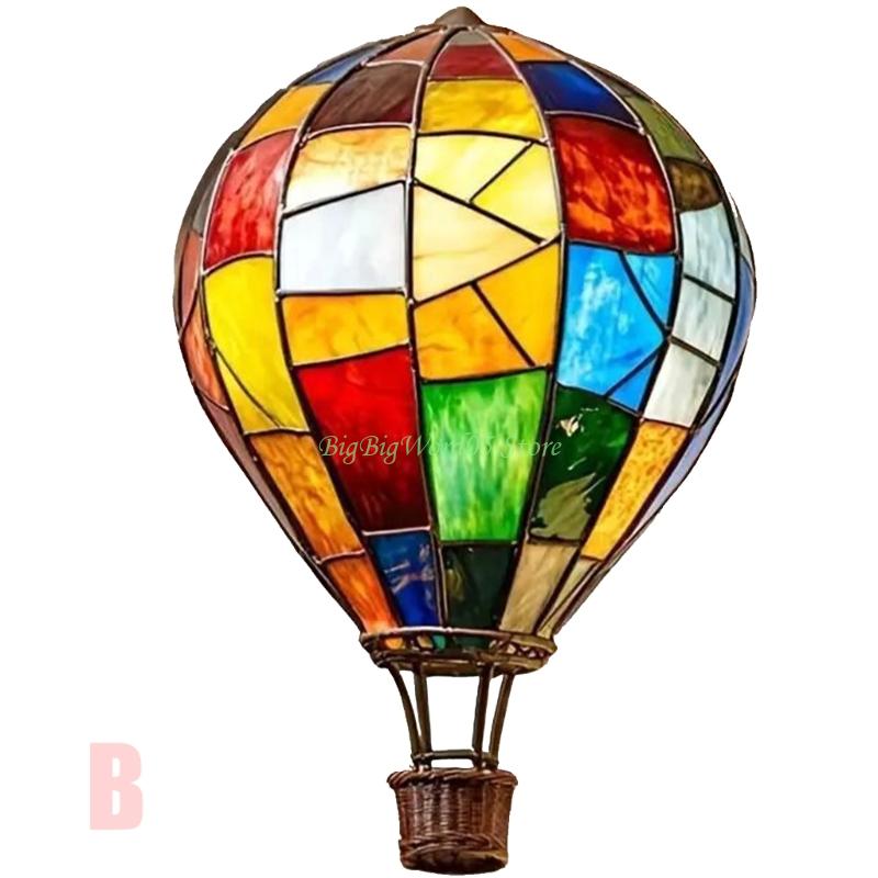 

24TE Vibrant Acrylic Hot Air Balloon Decoration Hanging Kids Room Garden Party Supply