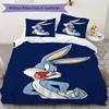 Bugs Bunny Pattern Bedding uilt Set uilt Cover Pillowcase Home Decoration Birthday Gift (1 * duvet cover + 2 * pillowcase without core)