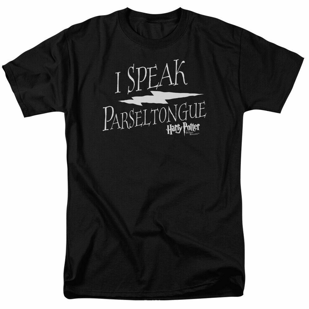26 Harry Potter I Speak Parseltongue T Shirt Mens Licensed Wizard Movie Tee Black Unisex T-Shirt M