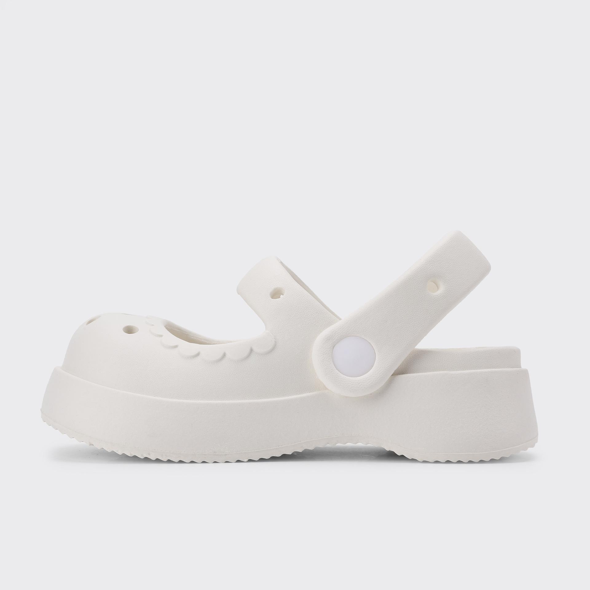 

Детские сандалии 2024 года, новые летние тапочки принцессы Баотоу с отверстиями для младенцев, нескользящая мягкая подошва, классные тапочки для родителей и детей inner length 170