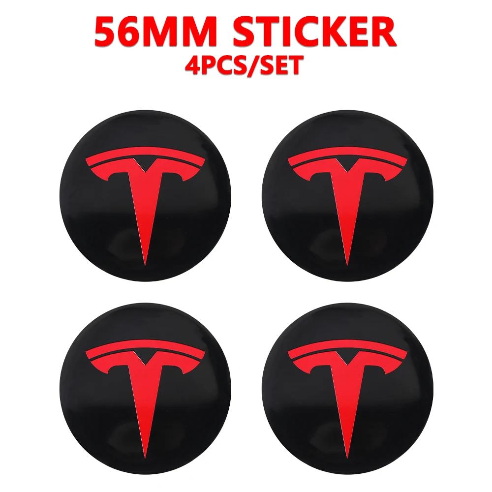 

Car Sticker Tesla 4pcs/set 3D Car Wheel Center Hub Caps Sticker Auto Emblem Wheel Center Cap for Tesla Model 3 Model S Model X Tesla